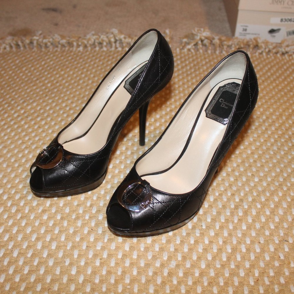 O De Dior pump noir cannage lambskin - Picture 10 of 13